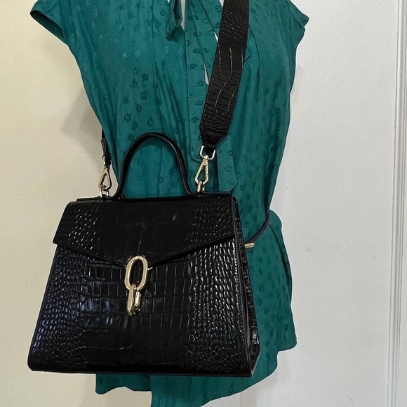 New-  Bing Dana croc effects Embossed bag - Picture 7 of 16